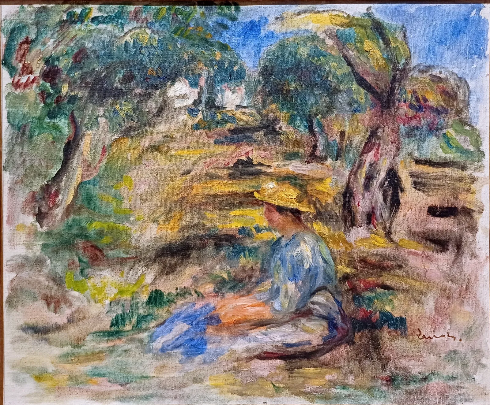 Seated Woman in Blue, Pierre-Auguste Renoir