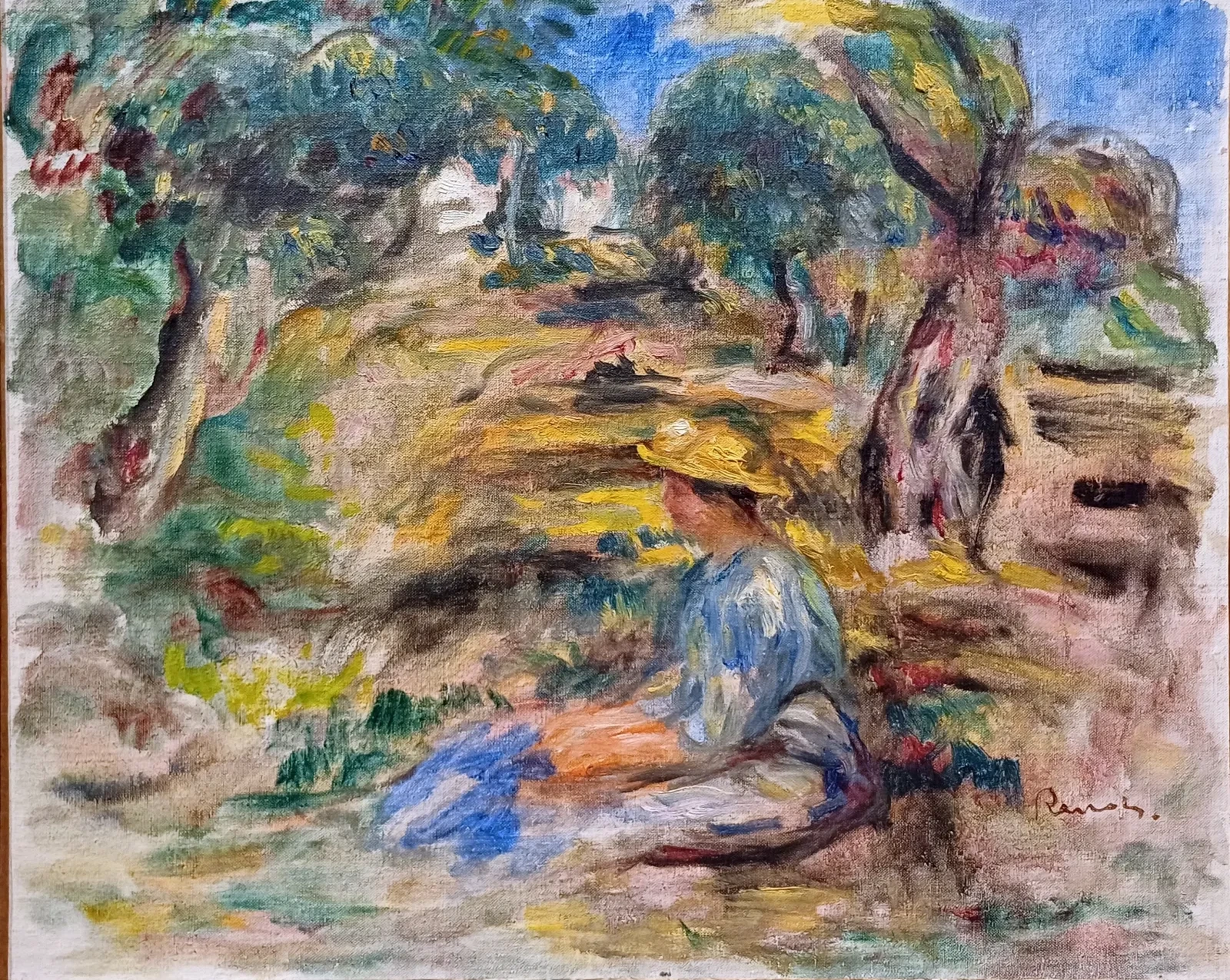 Seated Woman in Blue, Pierre-Auguste Renoir