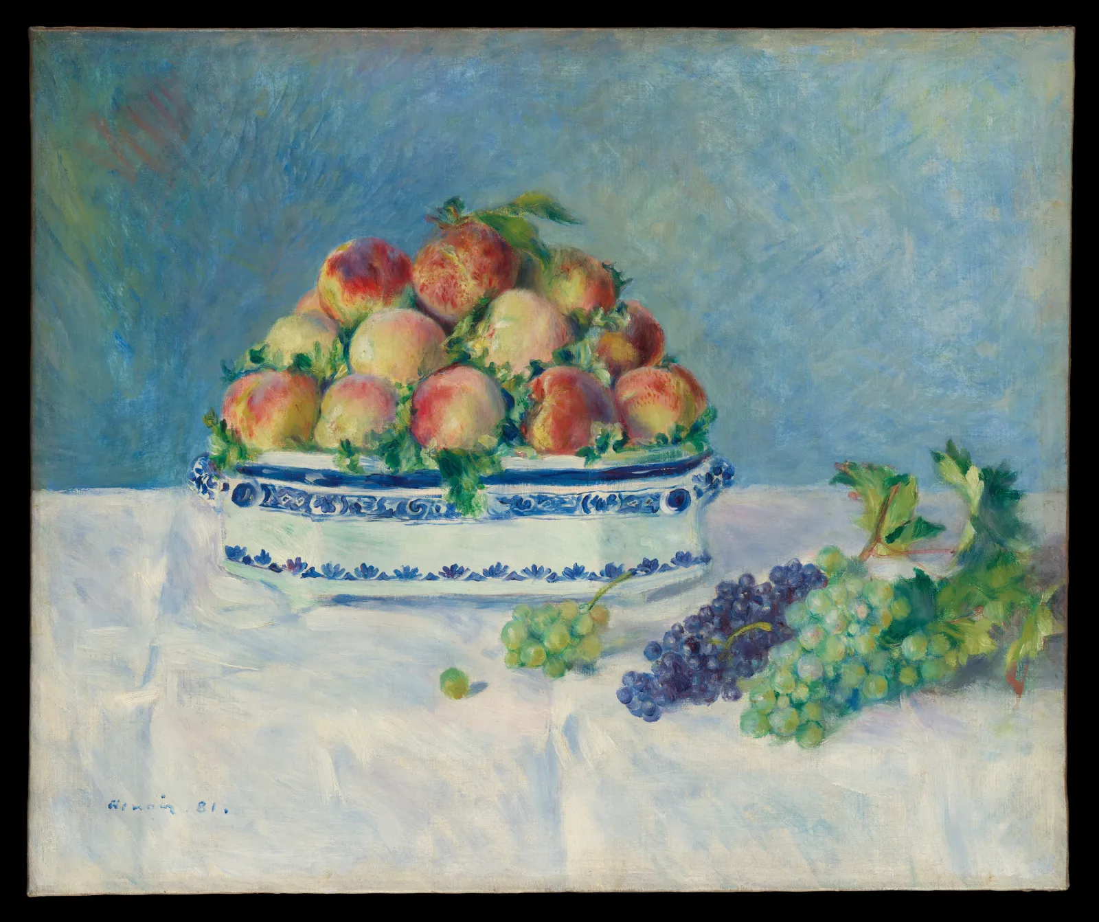 Still Life with Peaches and Grapes, Pierre-Auguste Renoir