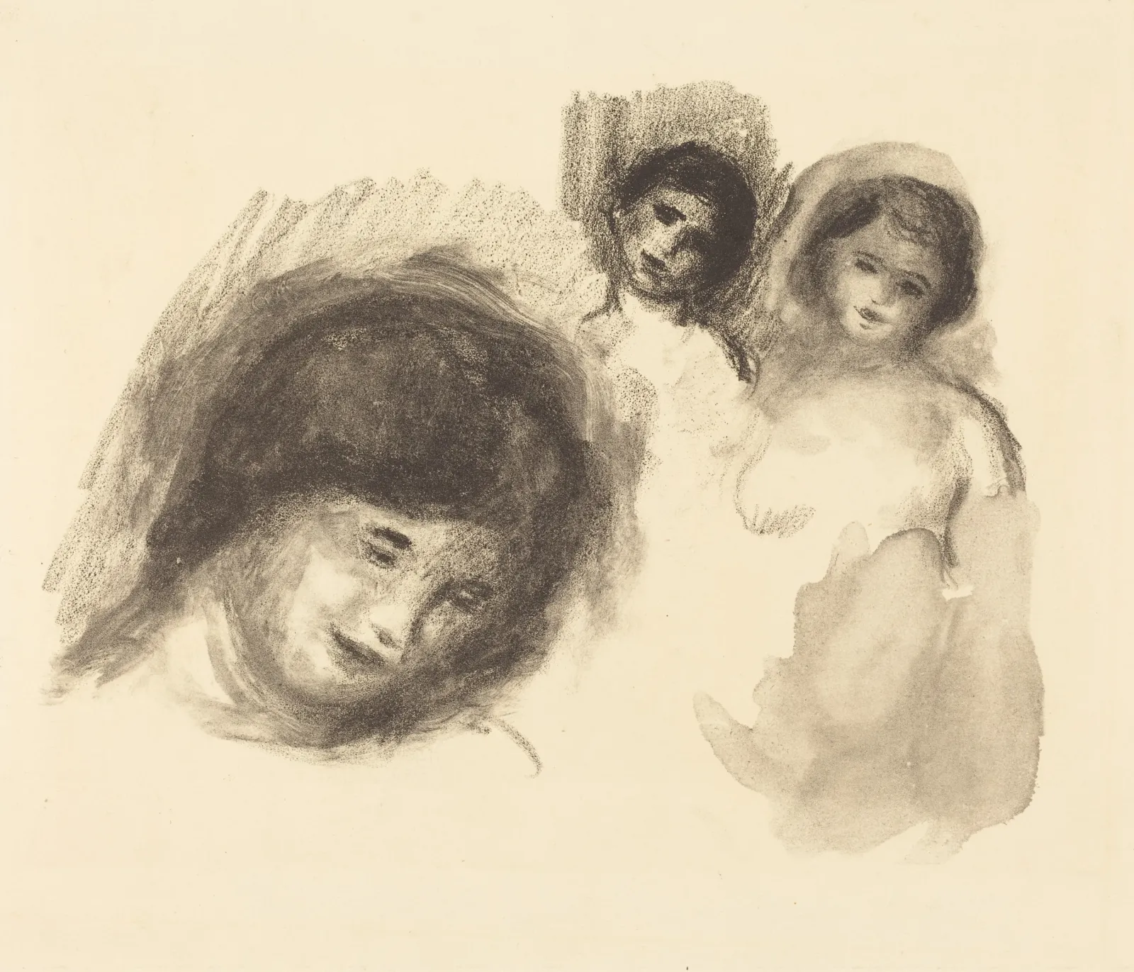 Stone with Three Sketches (La pierre au trois croquis), Pierre-Auguste Renoir