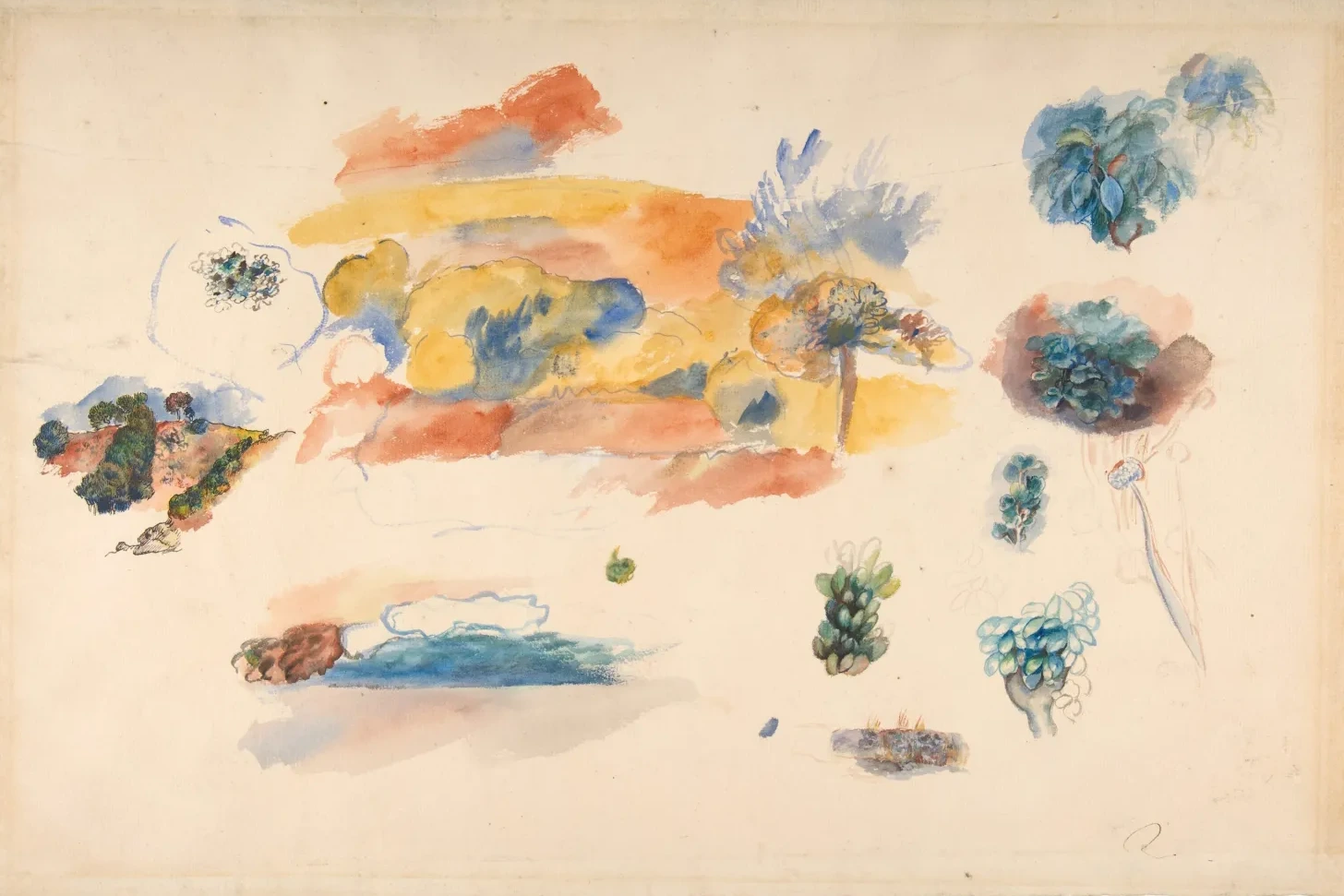 Studies of Landscape, Trees, and Exotic Fruit, Pierre-Auguste Renoir