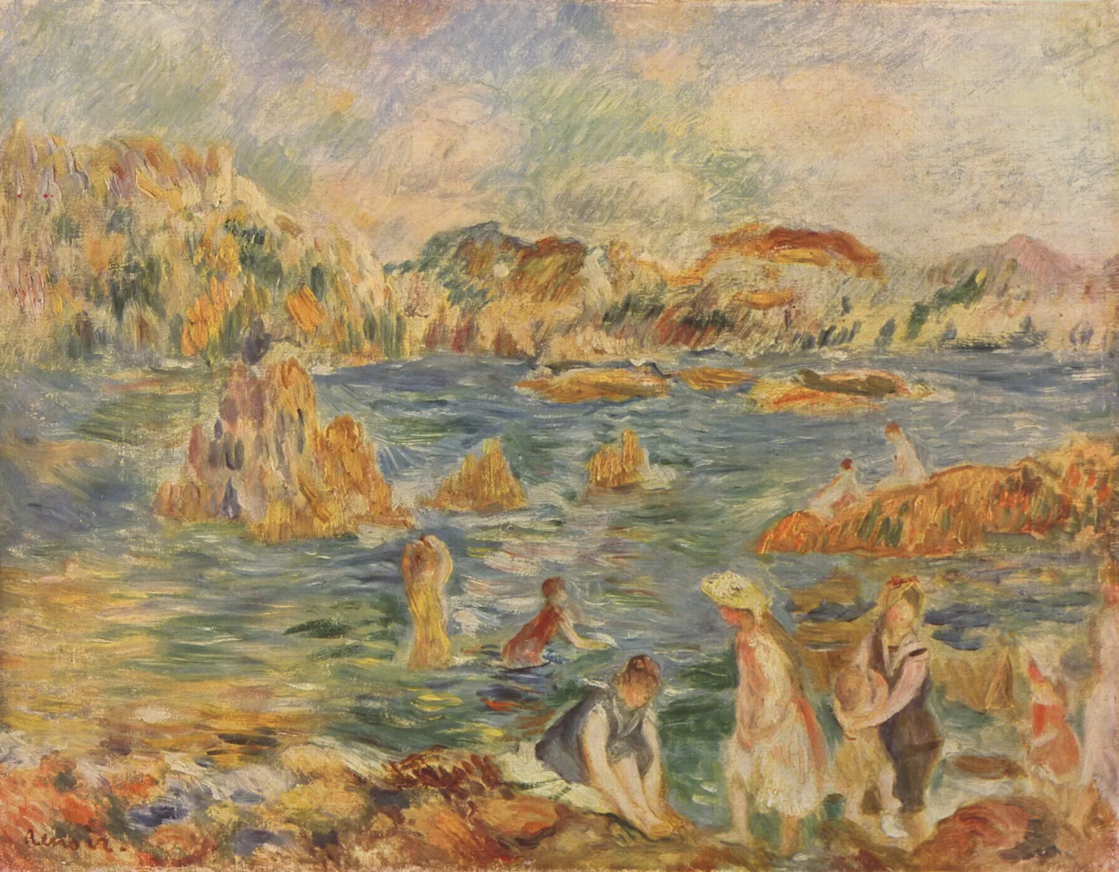 Sur la plage de Guernesey, Pierre-Auguste Renoir
