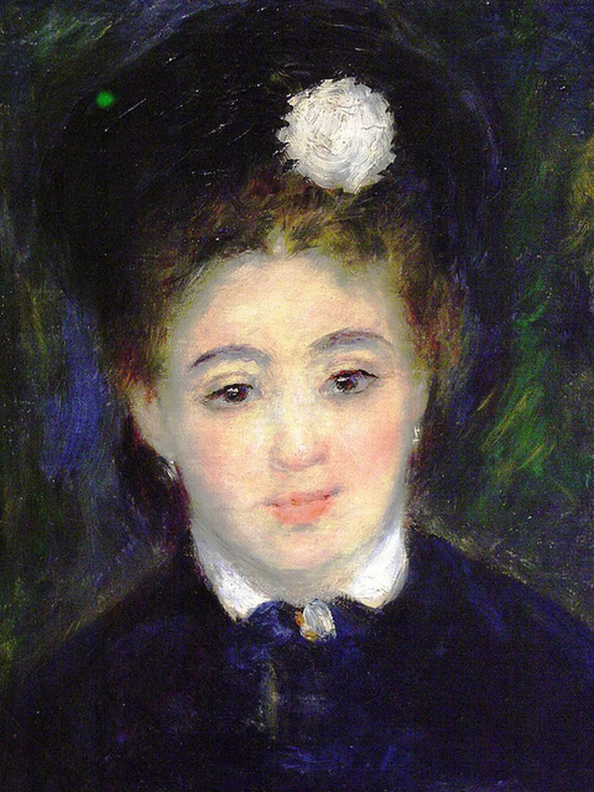 Tête de femme en noir, Pierre-Auguste Renoir