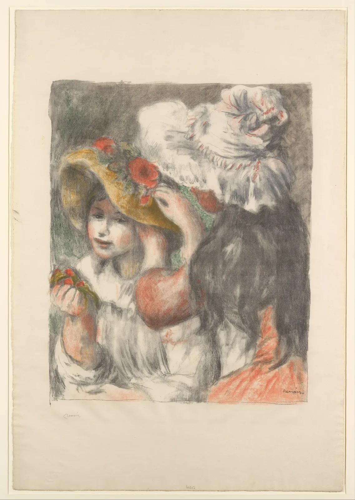 The Hat Pinned with Flowers (Le Chapeau Épinglé), Pierre-Auguste Renoir