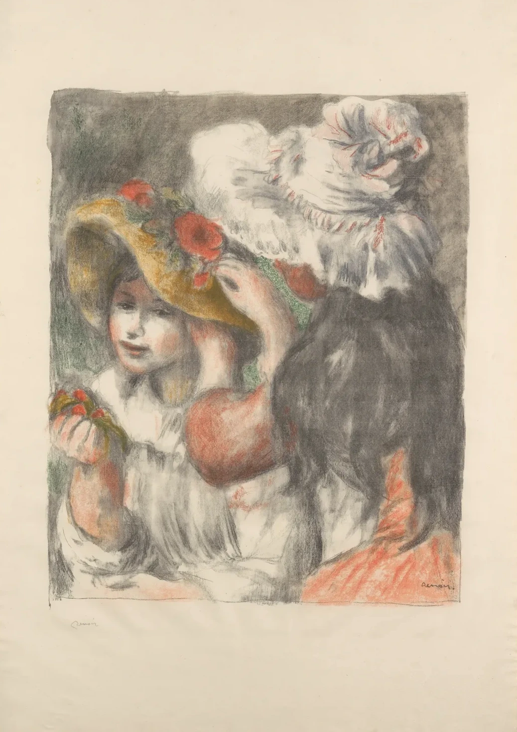 The Hat Pinned with Flowers (Le Chapeau Épinglé), Pierre-Auguste Renoir