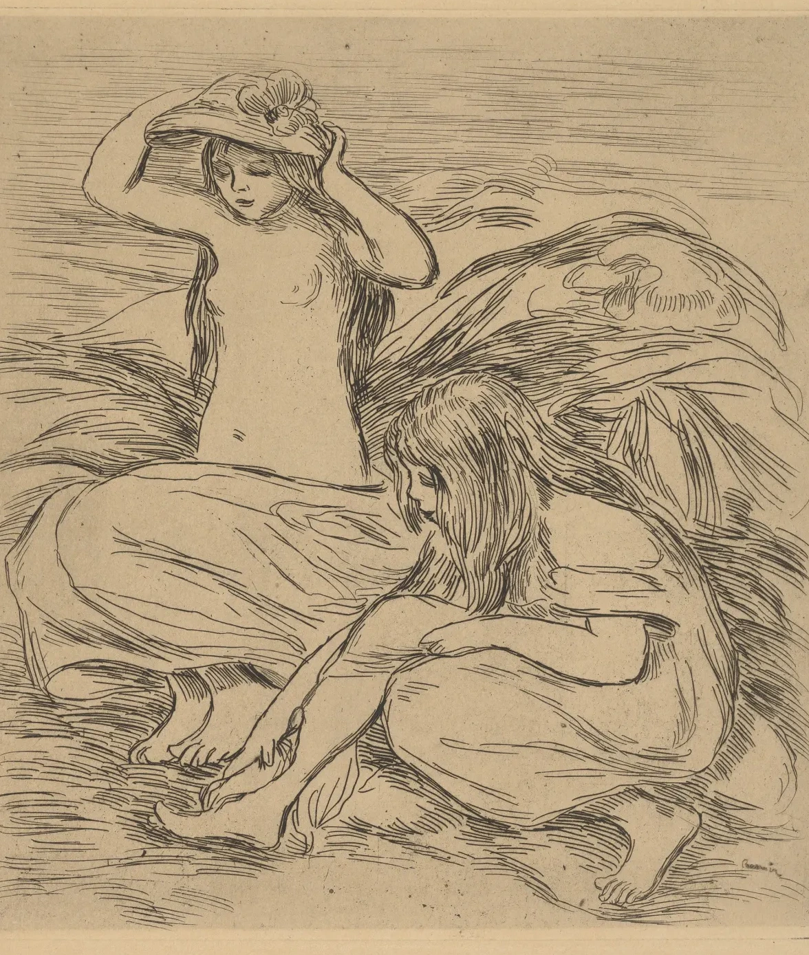 Two Bathers (Les Deux Baigneuses), from "L'Estampe Originale", Pierre-Auguste Renoir