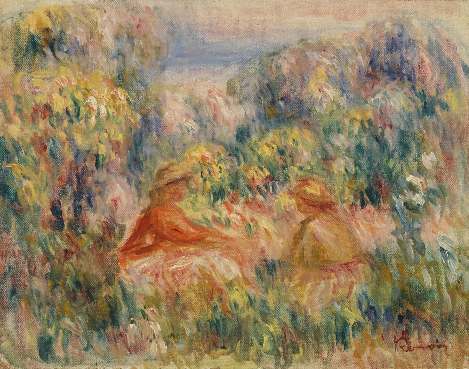 Two Women in a Landscape (Deux femmes dans un paysage), Pierre-Auguste Renoir