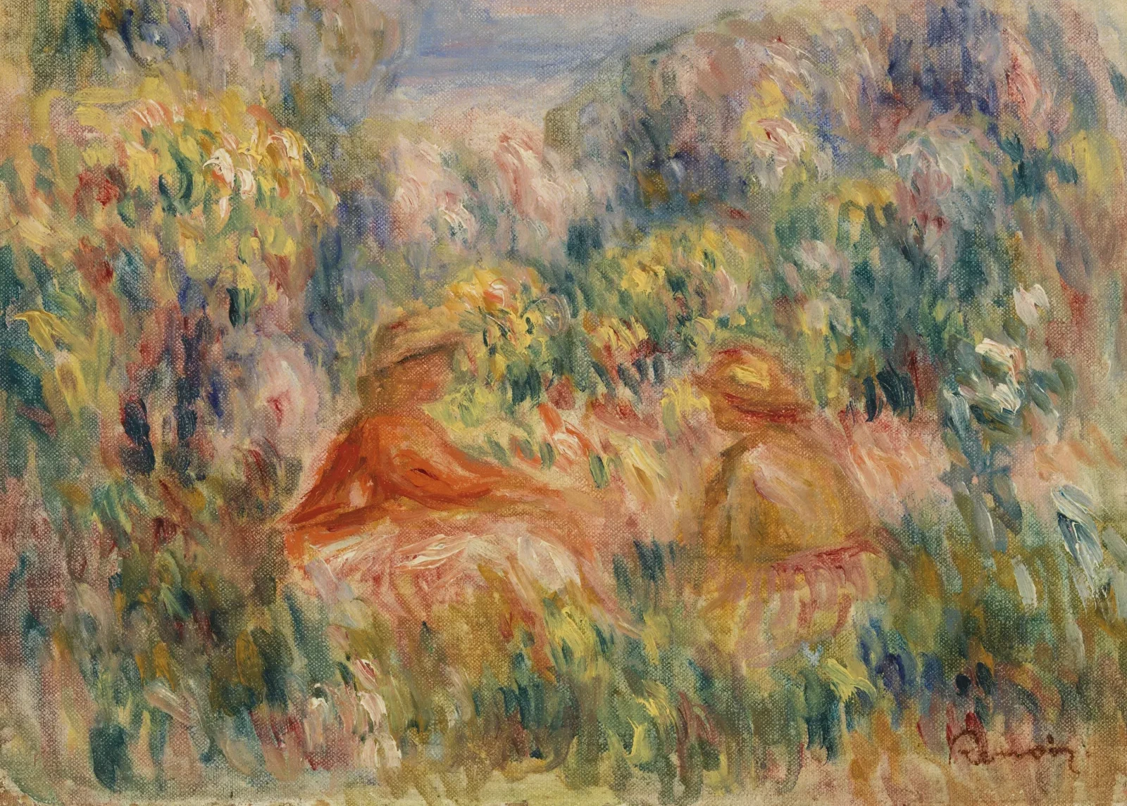 Two Women in a Landscape (Deux femmes dans un paysage), Pierre-Auguste Renoir