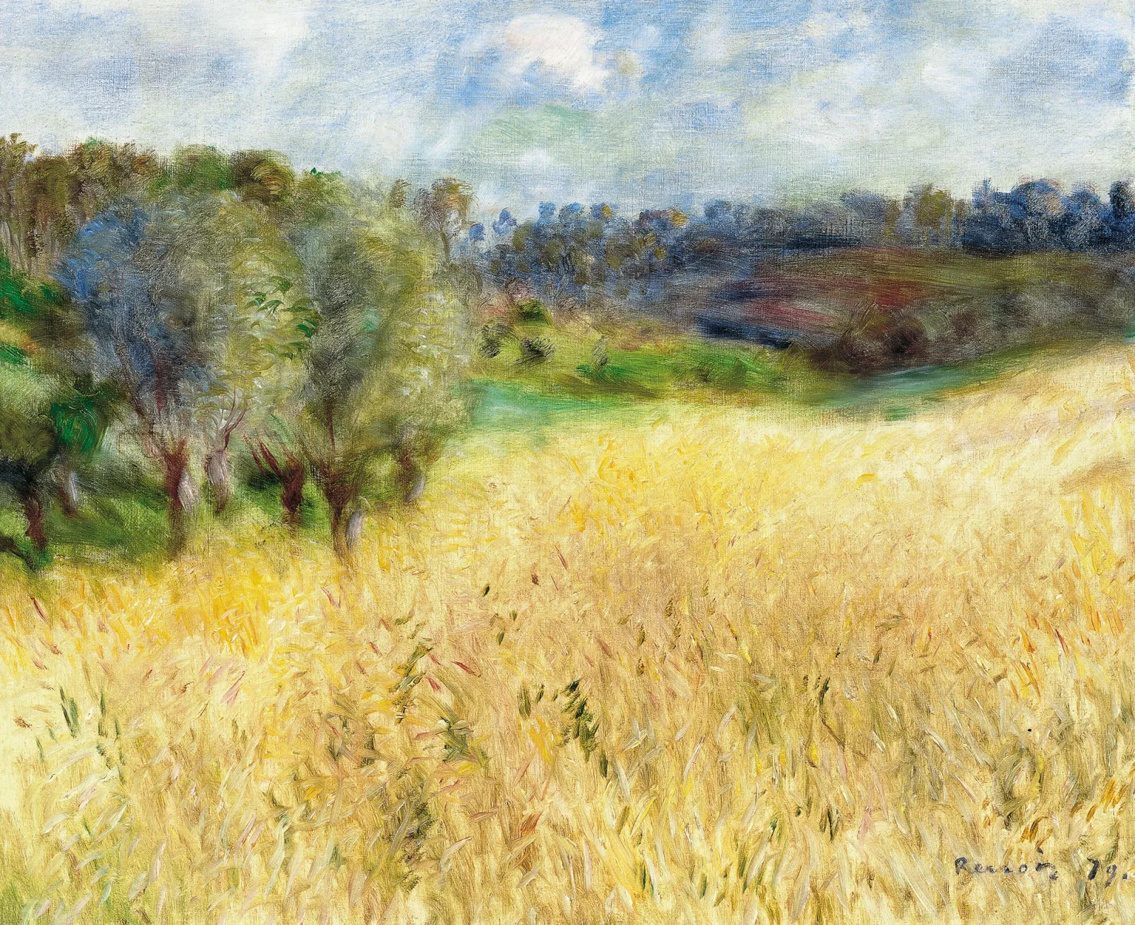 Wheatfield, Pierre-Auguste Renoir