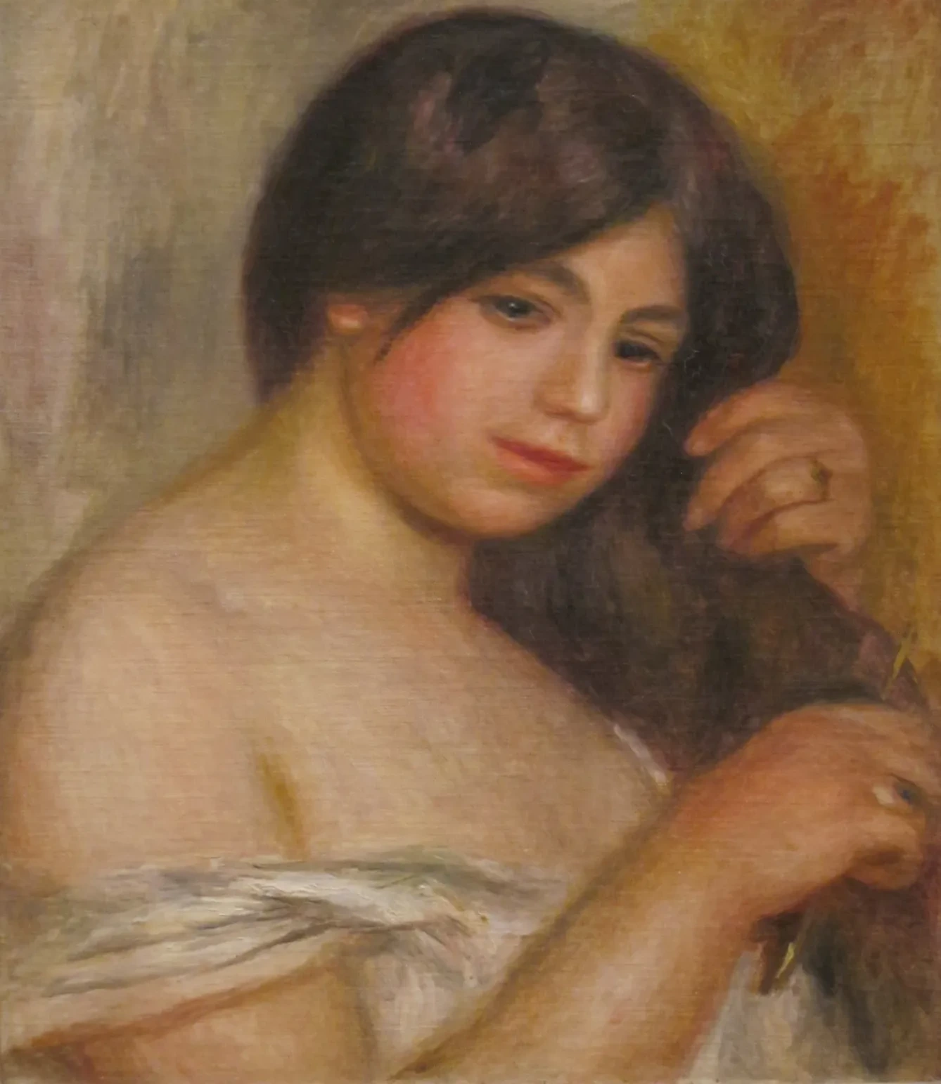 Woman Combing her Hair, Pierre-Auguste Renoir