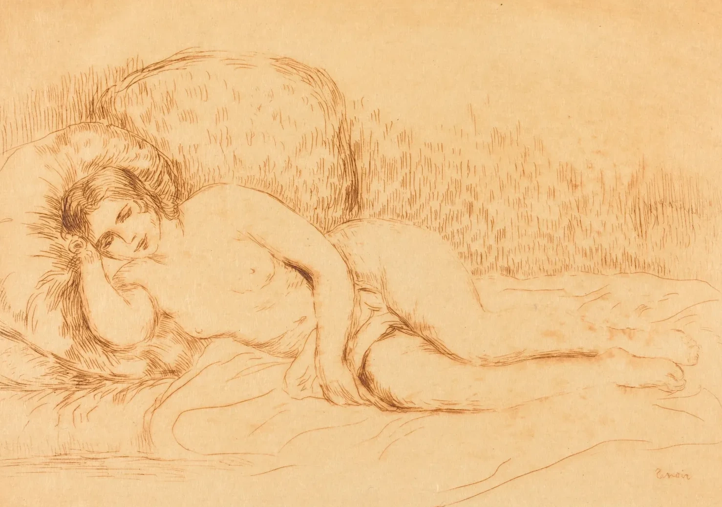 Woman Reclining (Femme couchee), Pierre-Auguste Renoir