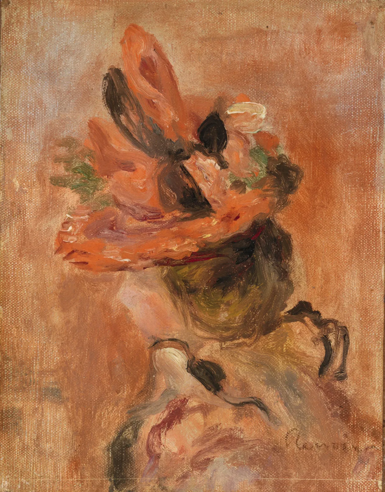 Woman's Head with Red Hat, Pierre-Auguste Renoir
