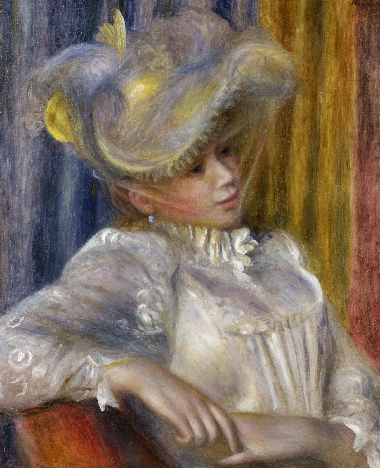 Woman with a Hat, Pierre-Auguste Renoir