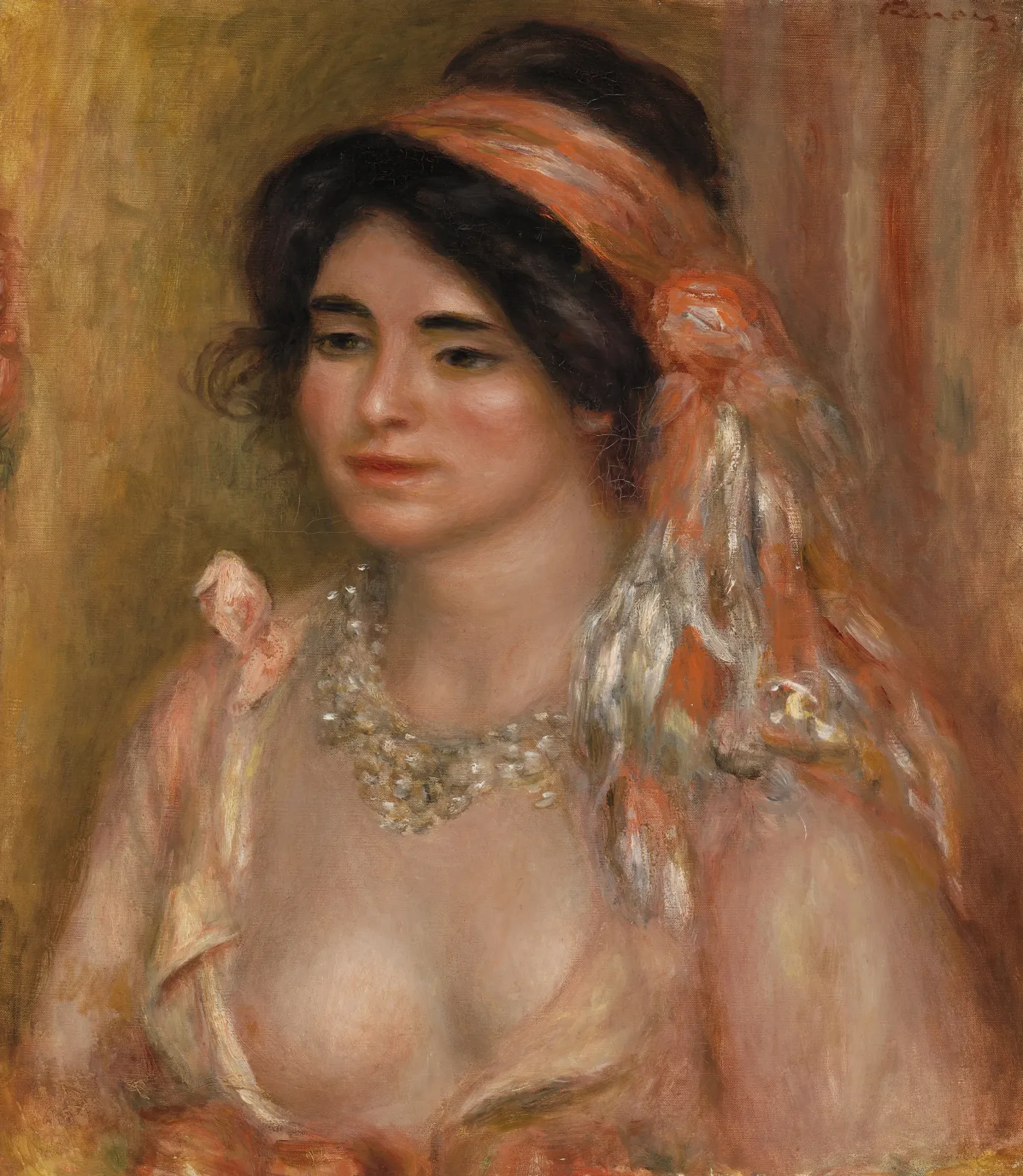 Woman with Black Hair (Jeune femme aux cheveux noirs, buste), Pierre-Auguste Renoir