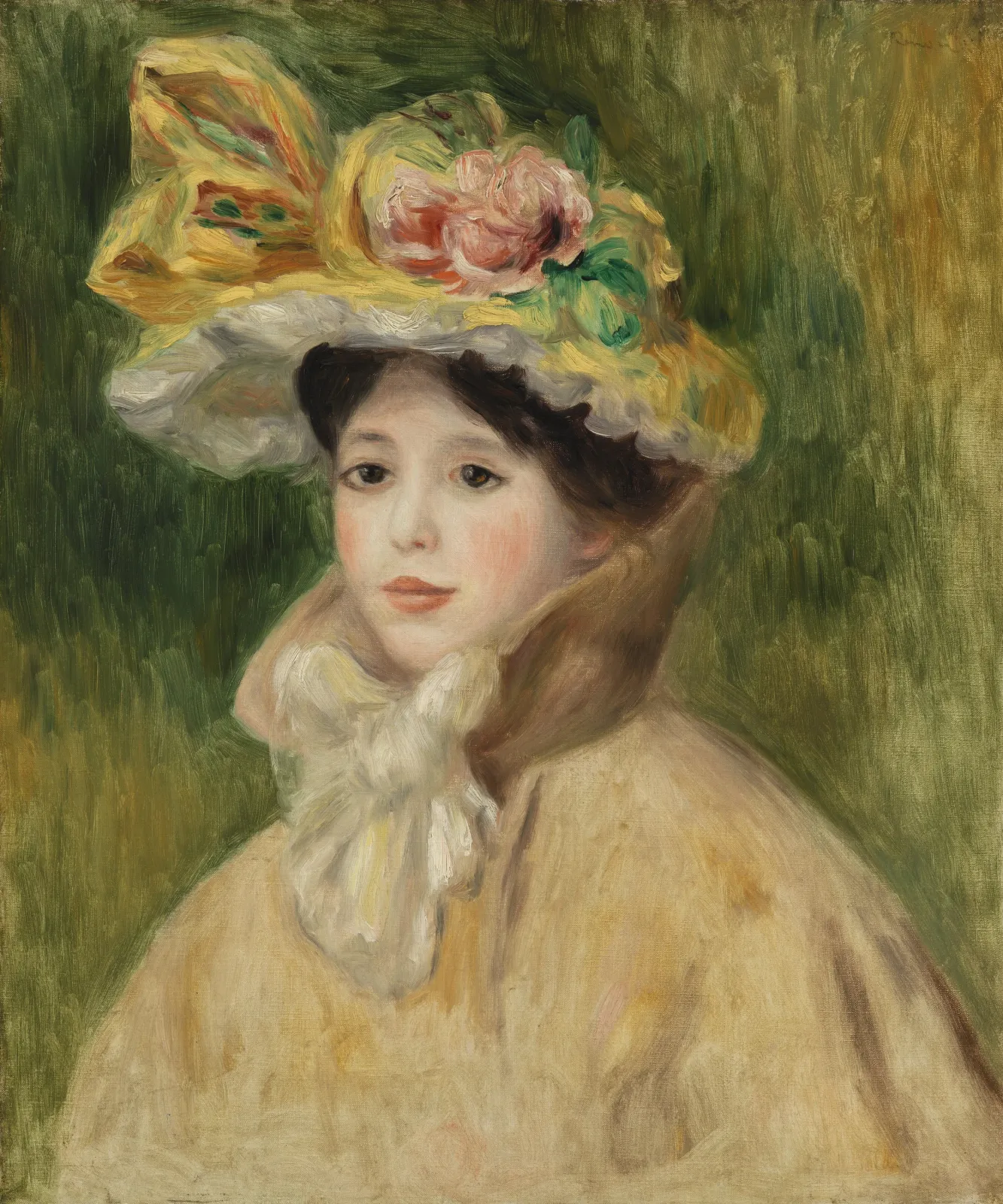Woman with Capeline (Femme à la capeline), Pierre-Auguste Renoir