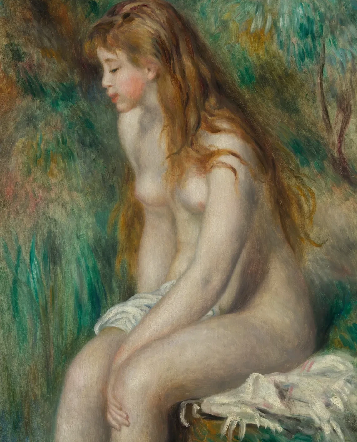 Young Girl Bathing, Pierre-Auguste Renoir