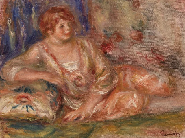 Andrée de rosa, tumbada, Pierre-Auguste Renoir