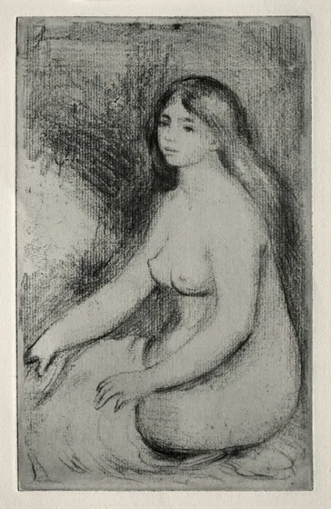 Baigneuse assise