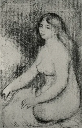 Baigneuse assise