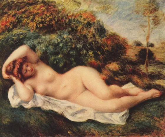 Baigneuse couchée