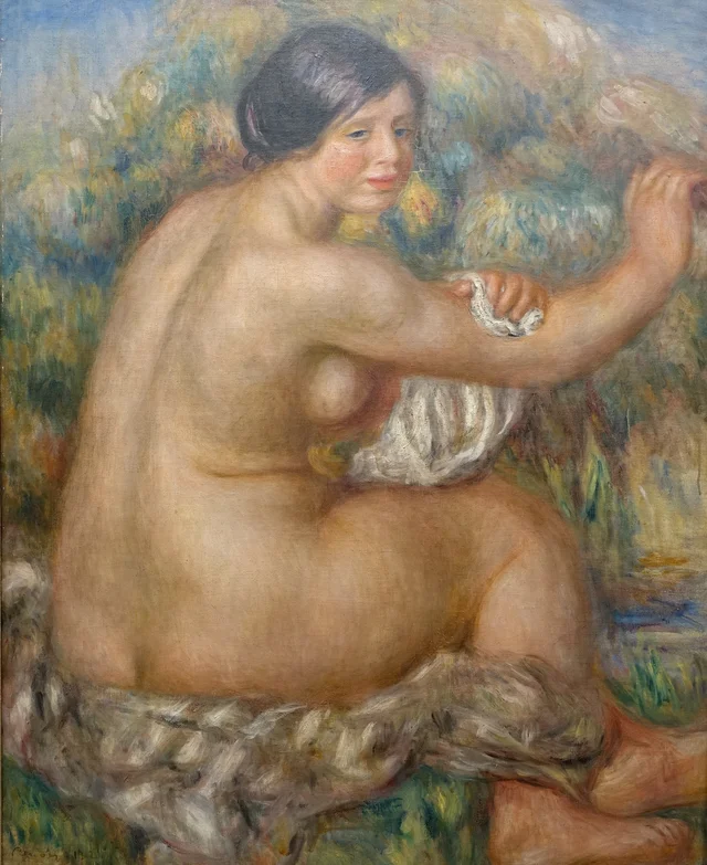 Bañista secándose el brazo derecho, Pierre-Auguste Renoir