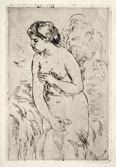 Bather Standing Up to Her Knees