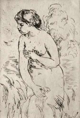 Bather Standing Up to Her Knees