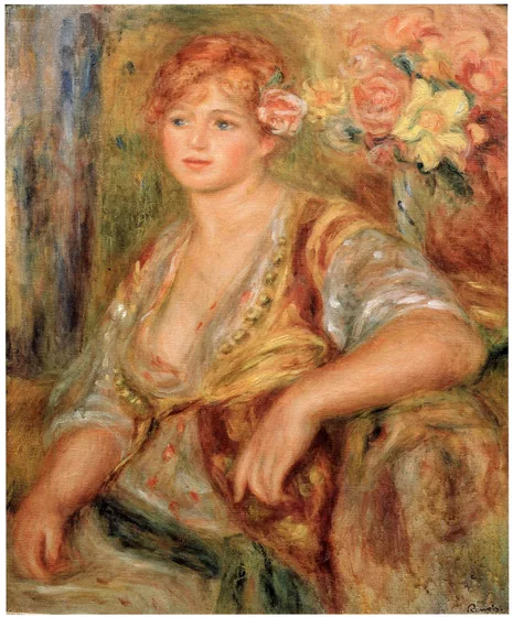 Blonde à la rose