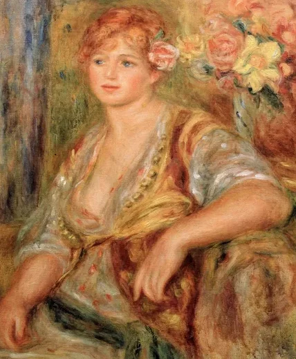 Blonde à la rose