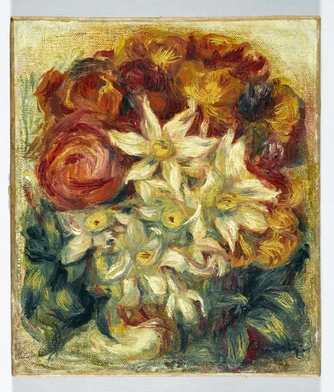 Bouquet de narcisses et de roses