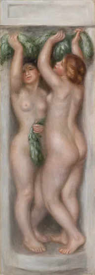 Caryatids (Cariatides); also called Deux baigneuses (panneau décoratif)