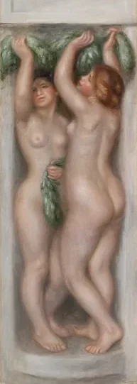 Caryatids (Cariatides); also called Deux baigneuses (panneau décoratif)