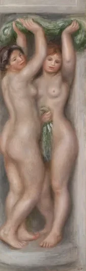 Caryatids (Cariatides); also called Deux baigneuses (panneau décoratif)