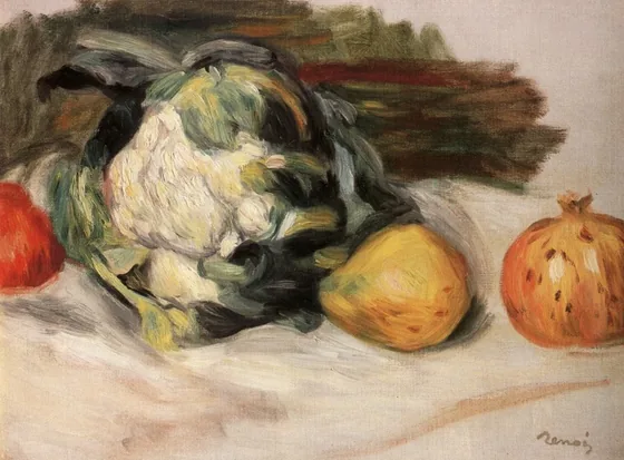 Chou-fleur et des grenades.