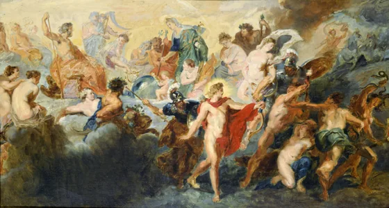 Copy after the Painting by Rubens "The Council of Gods"