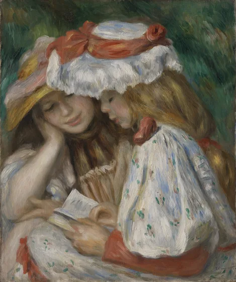 Deux jeunes filles lisant