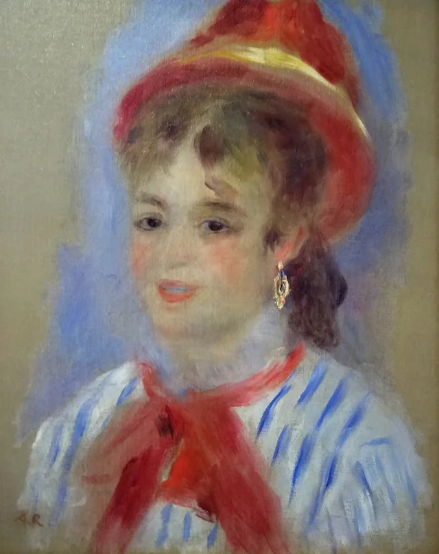 Estelle con sombrero rojo