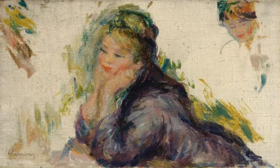 Femme accoudée