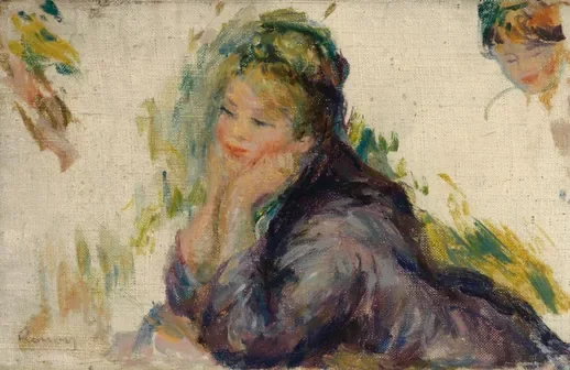 Femme accoudée