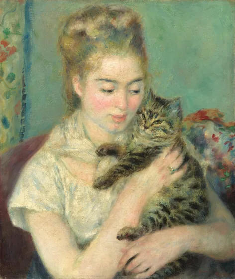 Femme au chat