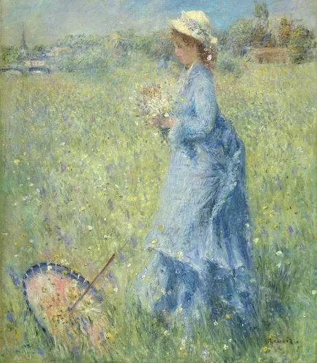 Femme cueillant des Fleurs