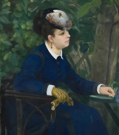 Femme dans un jardin