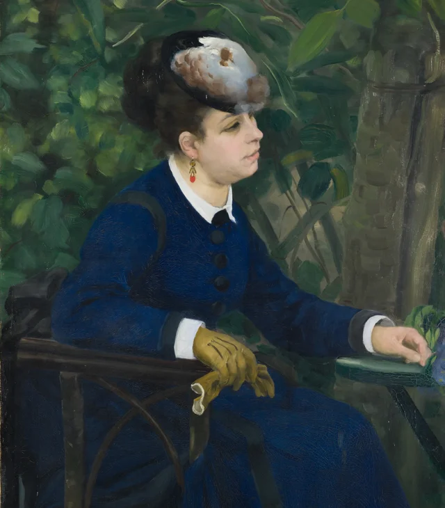 Femme dans un jardin