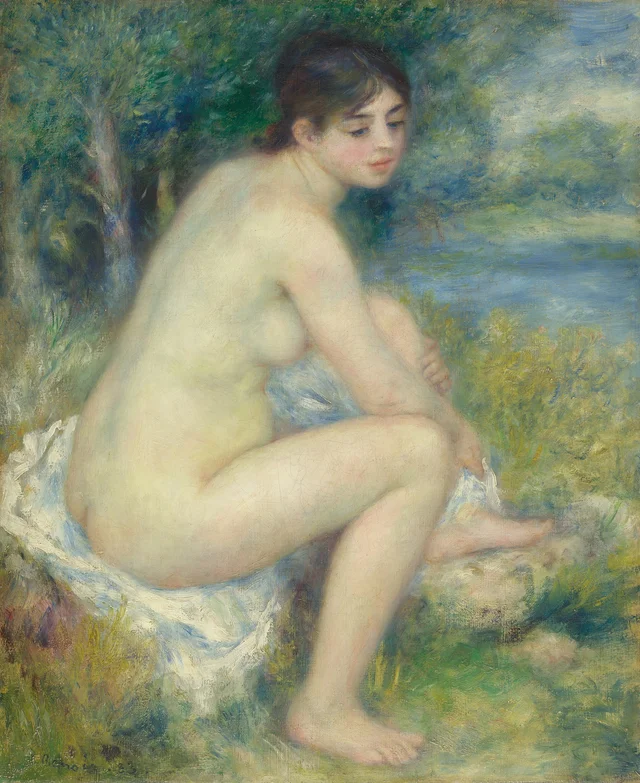 Mujer desnuda en un paisaje