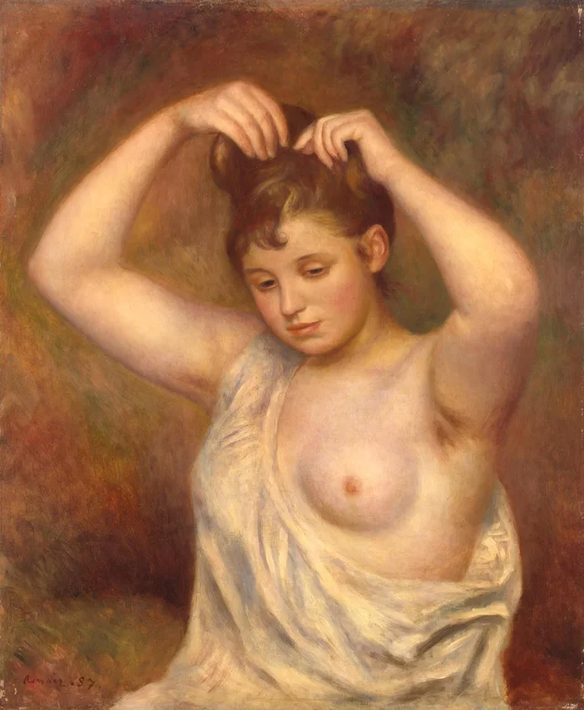Mujer peinándose