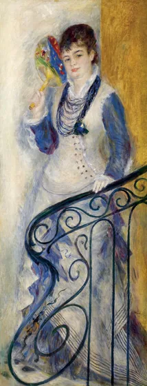 Femme sur un escalier