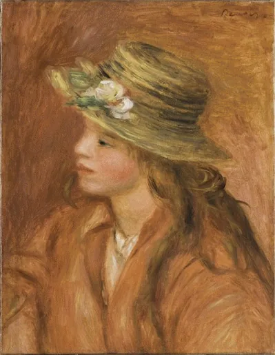 Fillette au chapeau de paille