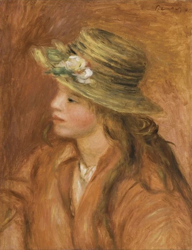Niña con sombrero de paja