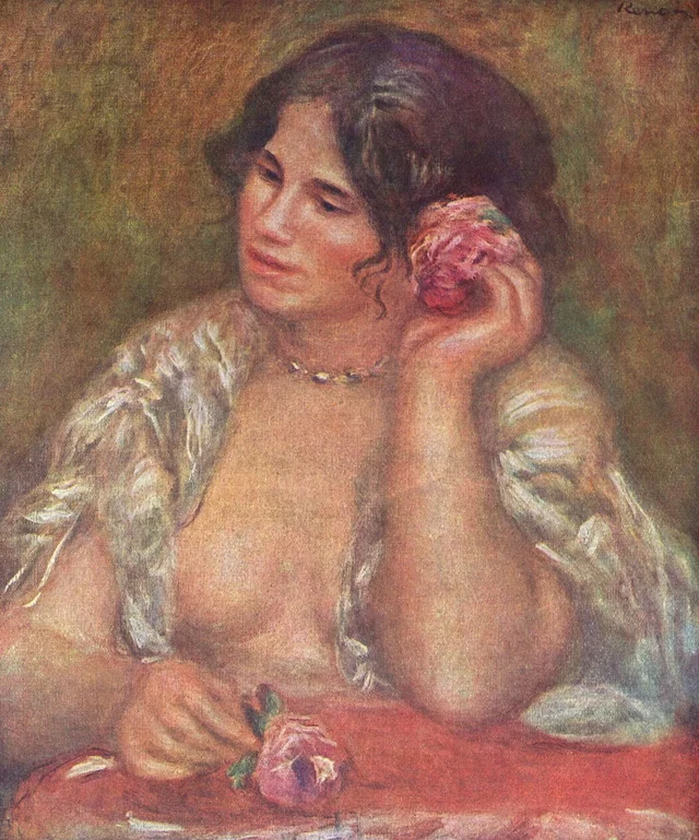 Gabrielle con rosa