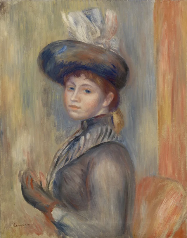 Joven de gris azulado